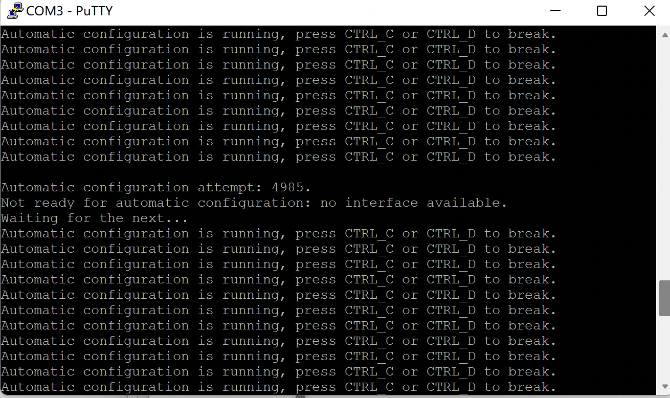 H3C Console Automatic Configuration Is Running 